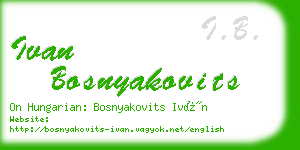 ivan bosnyakovits business card